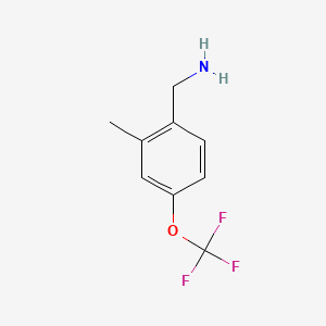 molecular formula C9H10F3NO B1399548 (2-Methyl-4-(trifluoromethoxy)phenyl)methanamine CAS No. 771572-39-5