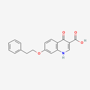 molecular formula C18H15NO4 B13995480 4-oxo-7-phenethyloxy-1H-quinoline-3-carboxylic acid CAS No. 78105-11-0