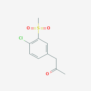molecular formula C10H11ClO3S B1399551 1-(4-氯-3-(甲磺酰基)苯基)丙-2-酮 CAS No. 593960-75-9