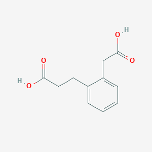 molecular formula C11H12O4 B13995511 3-[2-(Carboxymethyl)phenyl]propanoic acid CAS No. 70526-40-8