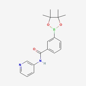 molecular formula C18H21BN2O3 B13995516 N-3-pyridinyl-3-(4,4,5,5-tetramethyl-1,3,2-dioxaborolan-2-yl)benzamide 