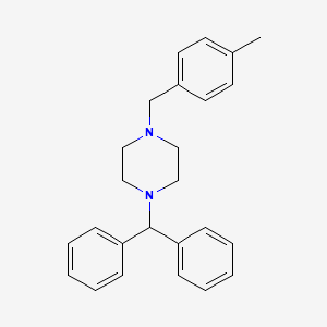 molecular formula C25H28N2 B13995525 1-(Diphenylmethyl)-4-(4-methylbenzyl)piperazine 