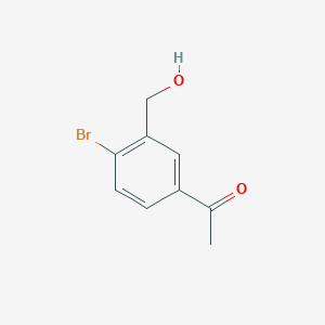 molecular formula C9H9BrO2 B13995608 1-(4-Bromo-3-(hydroxymethyl)phenyl)ethanone CAS No. 1844064-89-6