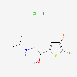 molecular formula C9H14Br2ClNOS B13995660 1-(4,5-Dibromo-2-thienyl)-2-isopropylaminoethanol hydrochloride CAS No. 57681-88-6