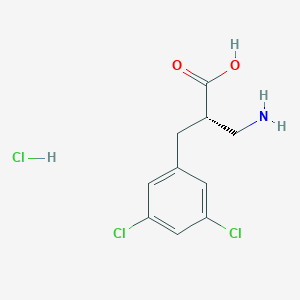 molecular formula C10H12Cl3NO2 B13995688 (s)-3-Amino-2-(3,5-dichlorobenzyl)propanoic acid hcl 