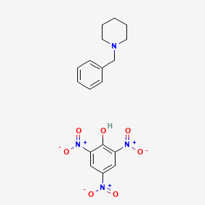 molecular formula C18H20N4O7 B13995691 1-Benzylpiperidine;2,4,6-trinitrophenol CAS No. 19919-76-7