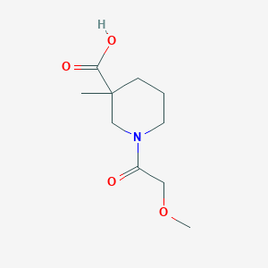 molecular formula C10H17NO4 B1399574 1-(2-Methoxyacetyl)-3-methylpiperidine-3-carboxylic acid CAS No. 1316221-56-3