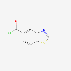 molecular formula C9H6ClNOS B13995758 2-Methyl-1,3-benzothiazole-5-carbonyl chloride CAS No. 573983-14-9