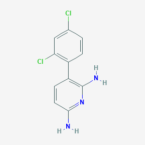 molecular formula C11H9Cl2N3 B13995807 3-(2,4-Dichlorophenyl)pyridine-2,6-diamine 