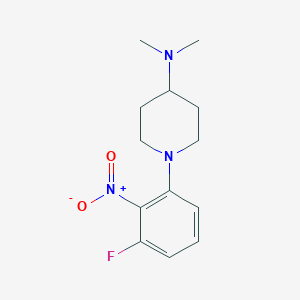 molecular formula C13H18FN3O2 B1399582 1-(3-fluoro-2-nitrophenyl)-N,N-dimethylpiperidin-4-amine CAS No. 1283993-94-1