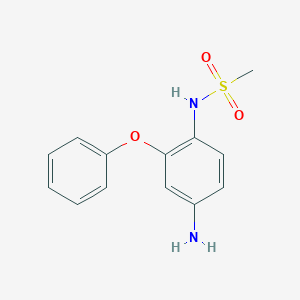 molecular formula C13H14N2O3S B139960 甲磺酰胺，N-(4-氨基-2-苯氧基苯基)- CAS No. 51765-60-7