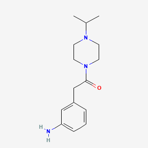 molecular formula C15H23N3O B1399607 2-(3-Aminophenyl)-1-(4-isopropylpiperazin-1-yl)ethanone CAS No. 1292318-25-2