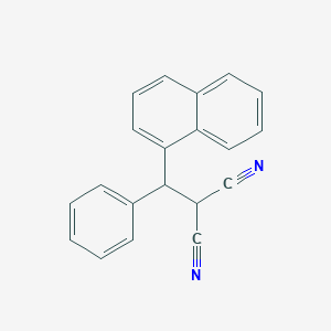 molecular formula C20H14N2 B13996131 2-[Naphthalen-1-yl(phenyl)methyl]propanedinitrile CAS No. 52962-65-9