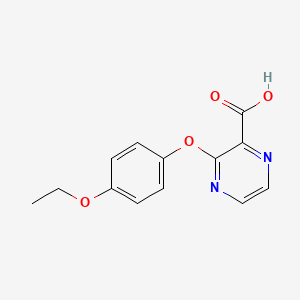 molecular formula C13H12N2O4 B1399614 3-(4-Ethoxyphenoxy)pyrazine-2-carboxylic acid CAS No. 1283523-20-5