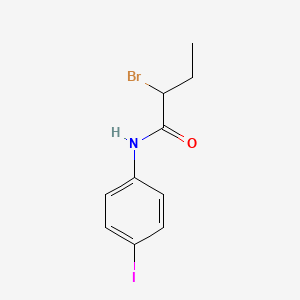 molecular formula C10H11BrINO B1399616 2-Bromo-N-(4-iodophenyl)butanamide CAS No. 1342001-42-6