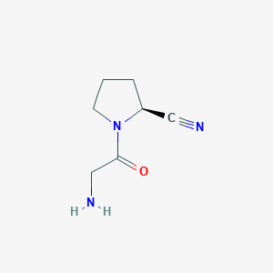 molecular formula C7H11N3O B1399625 (2S)-1-(2-Aminoacetyl)pyrrolidine-2-carbonitrile CAS No. 914070-99-8