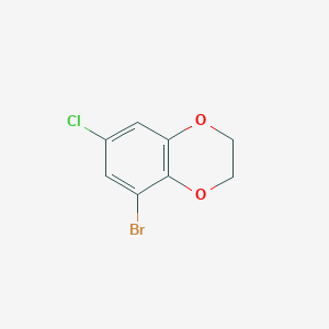 molecular formula C8H6BrClO2 B1399632 5-Bromo-7-chloro-2,3-dihydro-benzo[1,4]dioxine CAS No. 936249-25-1