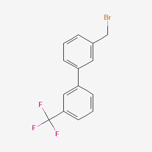 molecular formula C14H10BrF3 B1399641 3-(Bromomethyl)-3'-(trifluoromethyl)-1,1'-biphenyl CAS No. 83169-86-2