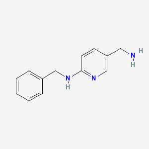 molecular formula C13H15N3 B1399644 5-(aminomethyl)-N-benzylpyridin-2-amine CAS No. 864266-49-9