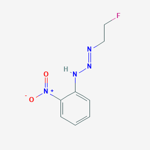 molecular formula C8H9FN4O2 B13996626 (1E)-1-(2-Fluoroethyl)-3-(2-nitrophenyl)triaz-1-ene CAS No. 78604-33-8