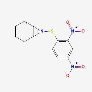 molecular formula C12H13N3O4S B13996665 7-(2,4-Dinitrophenyl)sulfanyl-7-azabicyclo[4.1.0]heptane CAS No. 7274-20-6