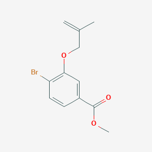 molecular formula C12H13BrO3 B1399668 4-溴-3-(2-甲基烯丙氧基)苯甲酸甲酯 CAS No. 1147531-54-1