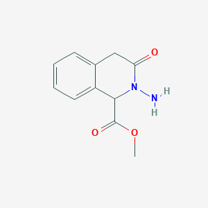 molecular formula C11H12N2O3 B13996687 Methyl 2-amino-3-oxo-1,4-dihydroisoquinoline-1-carboxylate CAS No. 63499-95-6