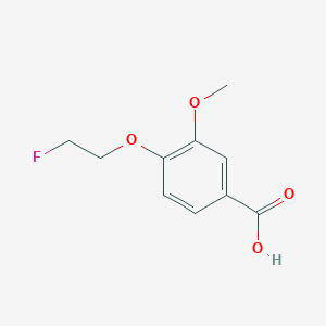 molecular formula C10H11FO4 B13996707 4-(2-Fluoroethoxy)-3-methoxybenzoic acid 