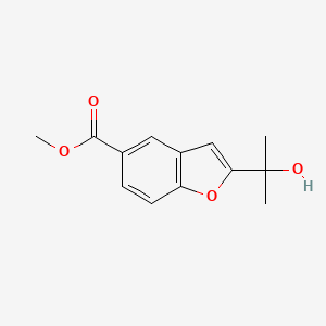molecular formula C13H14O4 B1399673 Methyl 2-(2-hydroxypropan-2-yl)benzofuran-5-carboxylate CAS No. 69703-21-5