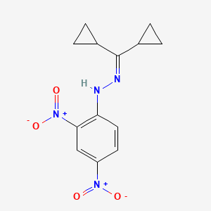 molecular formula C13H14N4O4 B13996742 N-(dicyclopropylmethylideneamino)-2,4-dinitro-aniline CAS No. 7327-86-8