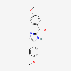 molecular formula C18H16N2O3 B13996777 (4-methoxyphenyl)(5-(4-methoxyphenyl)-1H-imidazol-2-yl)methanone 