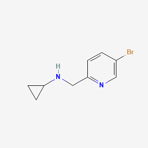 molecular formula C9H11BrN2 B1399682 N-[(5-溴吡啶-2-基)甲基]环丙胺 CAS No. 1342791-52-9