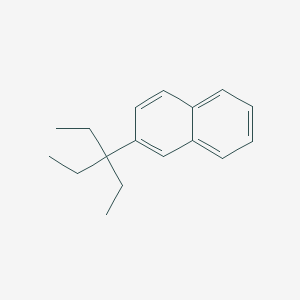 molecular formula C17H22 B13996839 2-(3-Ethylpentan-3-yl)naphthalene CAS No. 19990-03-5