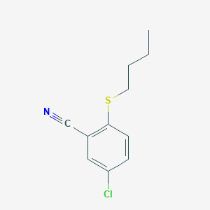 molecular formula C11H12ClNS B1399685 2-(丁硫基)-5-氯苯甲腈 CAS No. 1249077-64-2
