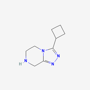 molecular formula C9H14N4 B1399691 3-环丁基-5,6,7,8-四氢-[1,2,4]三唑并[4,3-A]吡嗪 CAS No. 1159530-85-4