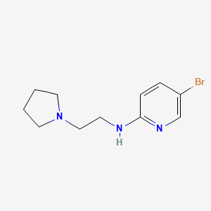 molecular formula C11H16BrN3 B1399694 5-溴-N-[2-(吡咯烷-1-基)乙基]吡啶-2-胺 CAS No. 690264-84-7