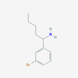 molecular formula C11H16BrN B1399695 1-(3-溴苯基)戊-1-胺 CAS No. 1249620-29-8