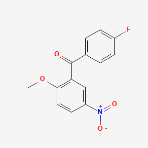 molecular formula C14H10FNO4 B13996954 (4-Fluorophenyl)(2-methoxy-5-nitrophenyl)methanone CAS No. 321318-37-0