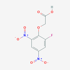 molecular formula C8H5FN2O7 B13996959 (2-Fluoro-4,6-dinitrophenoxy)acetic acid CAS No. 2923-59-3