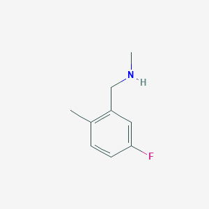 molecular formula C9H12FN B1399703 [(5-Fluoro-2-methylphenyl)methyl](methyl)amine CAS No. 1246521-34-5