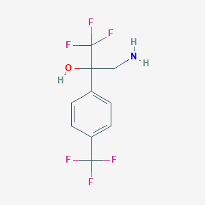 molecular formula C10H9F6NO B1399704 3-Amino-1,1,1-trifluoro-2-[4-(trifluoromethyl)-phenyl]propan-2-ol CAS No. 1281794-48-6