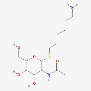 molecular formula C14H28N2O5S B13997049 6-Aminohexyl 2-acetamido-2-deoxy-1-thiohexopyranoside CAS No. 51224-17-0