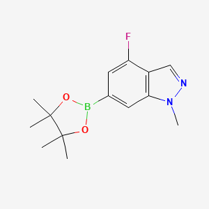 molecular formula C14H18BFN2O2 B13997050 4-Fluoro-1-methyl-6-(4,4,5,5-tetramethyl-1,3,2-dioxaborolan-2-yl)-1H-indazole 