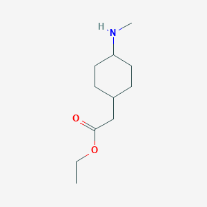 molecular formula C11H21NO2 B13997055 Ethyl 2-(4-(methylamino)cyclohexyl)acetate 