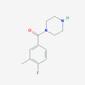 molecular formula C12H15FN2O B1399708 1-(4-氟-3-甲基苯甲酰)哌嗪 CAS No. 1267272-39-8