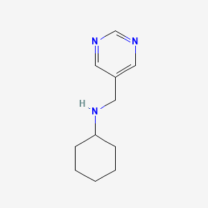 molecular formula C11H17N3 B1399709 N-(pyrimidin-5-ylmethyl)cyclohexanamine CAS No. 1339341-94-4