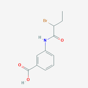 molecular formula C11H12BrNO3 B1399710 3-[(2-溴丁酰)氨基]苯甲酸 CAS No. 1401425-26-0