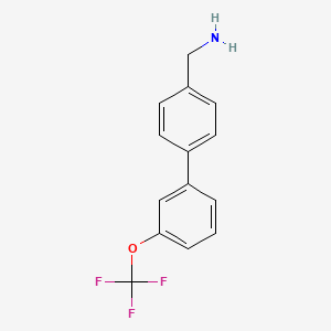 molecular formula C14H12F3NO B1399711 C-(3'-Trifluoromethoxybiphenyl-4-yl)-methylamine CAS No. 783299-11-6