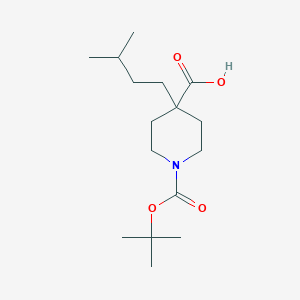 molecular formula C16H29NO4 B1399713 1-(叔丁氧羰基)-4-(3-甲基丁基)哌啶-4-羧酸 CAS No. 1408788-27-1