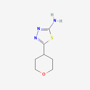 molecular formula C7H11N3OS B1399714 5-(氧杂-4-基)-1,3,4-噻二唑-2-胺 CAS No. 1343013-17-1